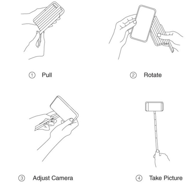 Selfie tyč 3v1 - selfie tyče s bluetooth, pouzdro pro iPhone 6/6P/6S a a držák v jednom! Stikbox
