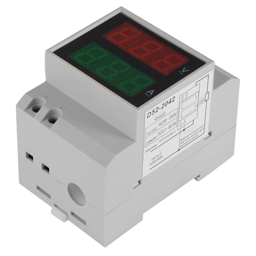 D52-2042 AC 80-300V 100A LED digitální ampérmetr/voltmetr DIN