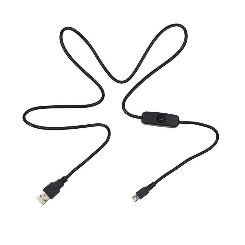 Nabíjecí kabel USB 2.0 Type-A samec > USB 2.0 Micro-B samec s vypínačem