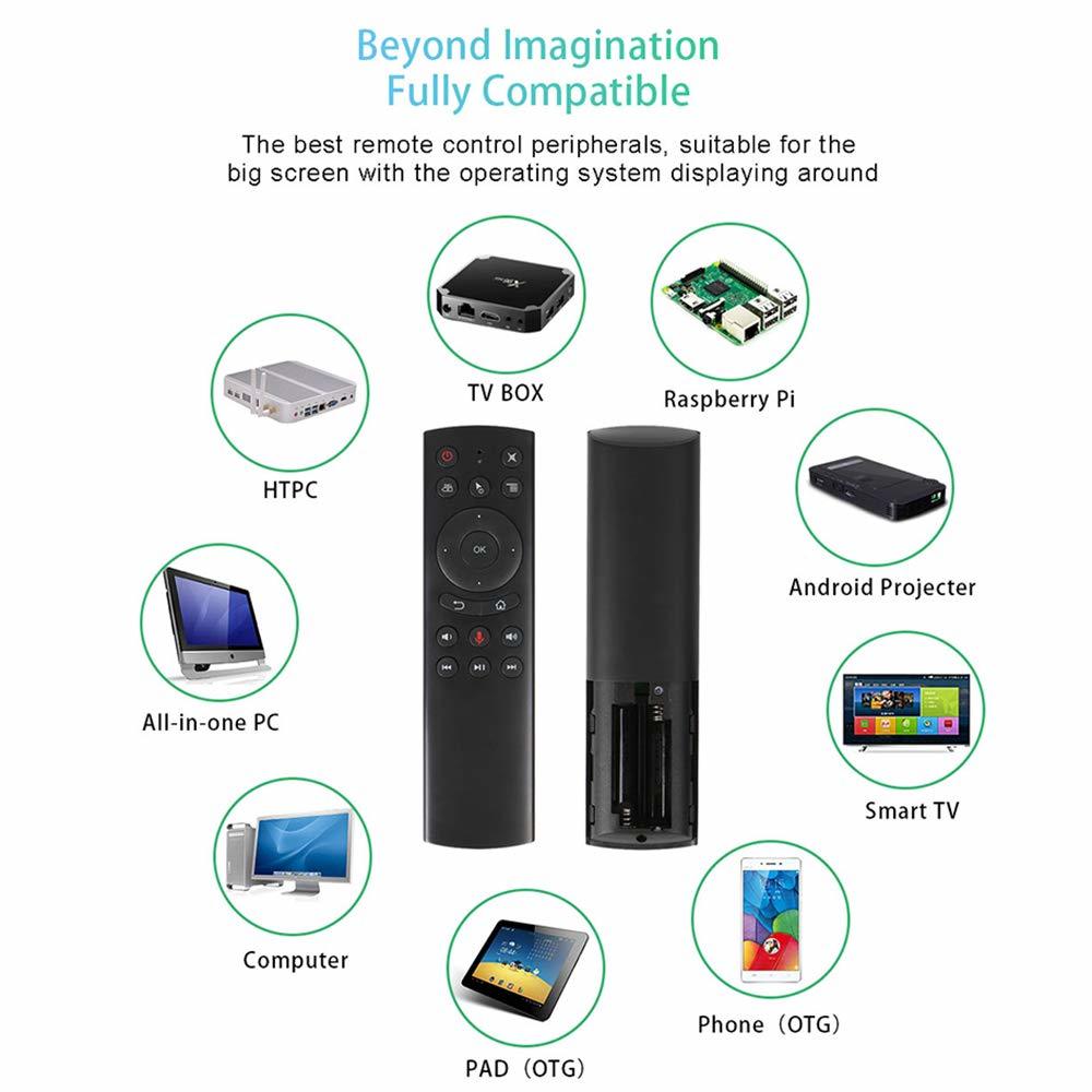 G20s voice air mouse univerzální dálkový ovladač, USB přijímač, 2.4GHz, dosah až 10m, Linux, Windows, TV box