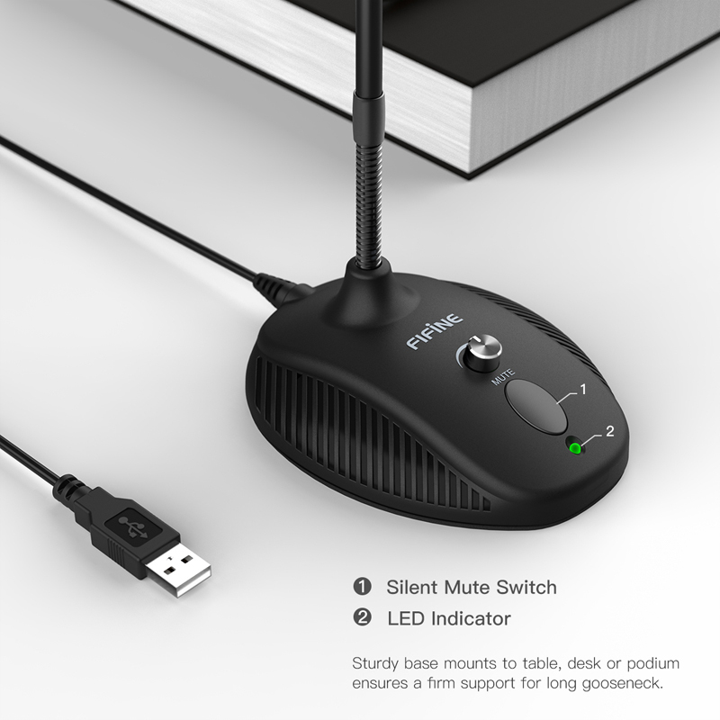 K052 kvalitní USB mikrofon k PC se stojánkem