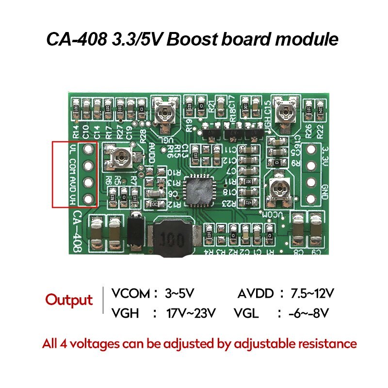 CA-408 boost modul napájení 3.3~5V TCON pro LCD obrazovky