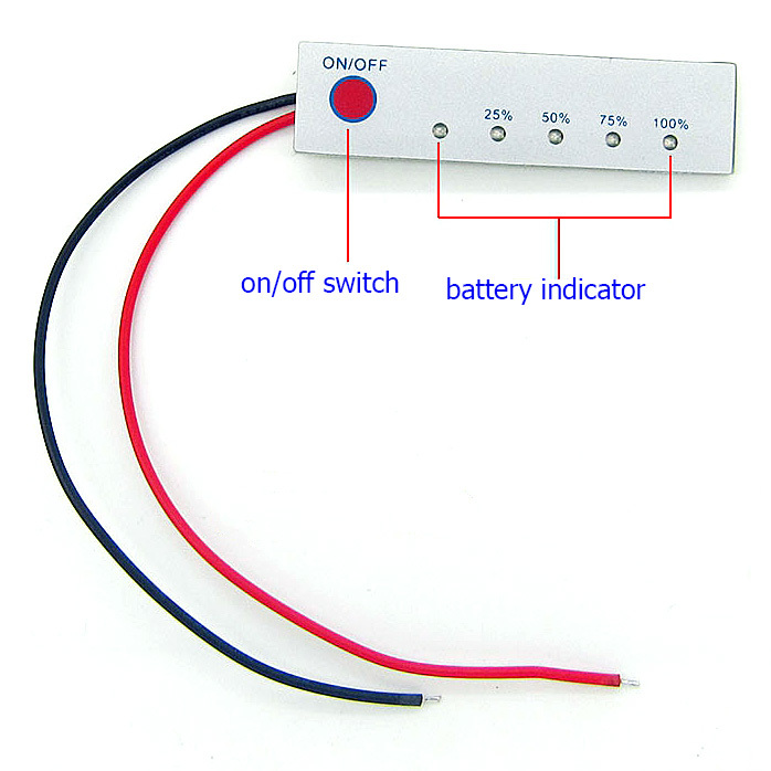 Jednoduchý indikátor stavu lithiové baterie
