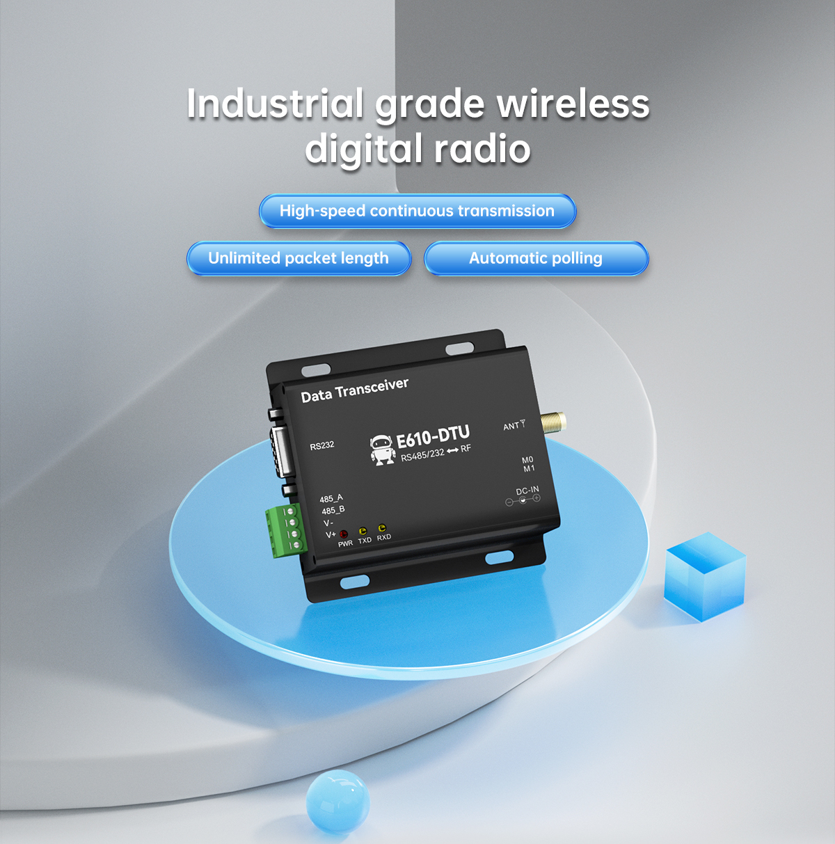 E610-DTU Industrial grade wireless data transmission radio