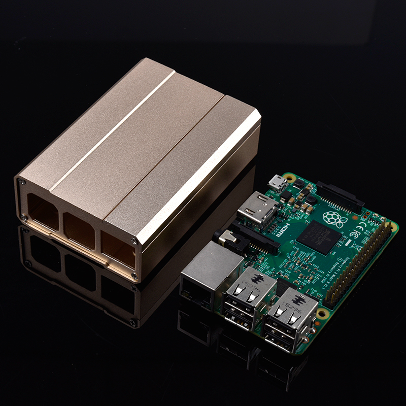 RPI-B03 Krabička pro Raspberry Pi 3 Model 3B/2B/B+ hliníková