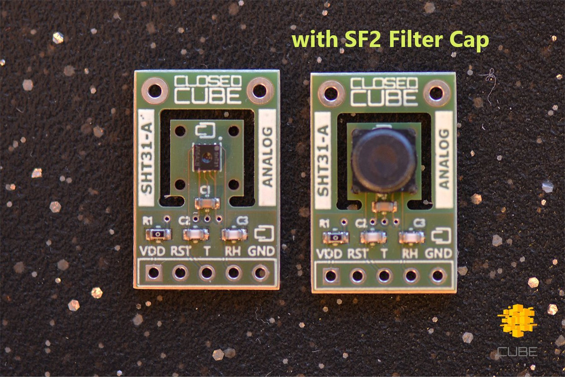 Senzor tepoty a vlhkosti SHT31-A [analogový] s typickou přesností +/- 2%RH a +/- 0.2°C – rozšiřující deska