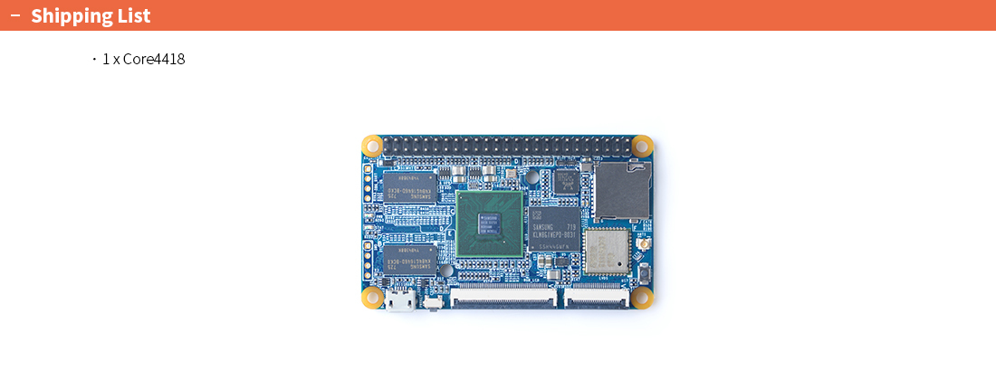 NanoPi Core4418 vývojová deska S5P4418, 1GB DDR3 RAM, 8GB eMMC