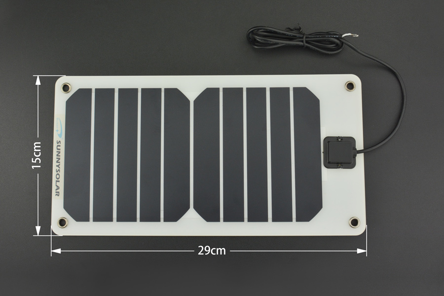 Středně flexibilní monokrystalický solární panel 5V/5W