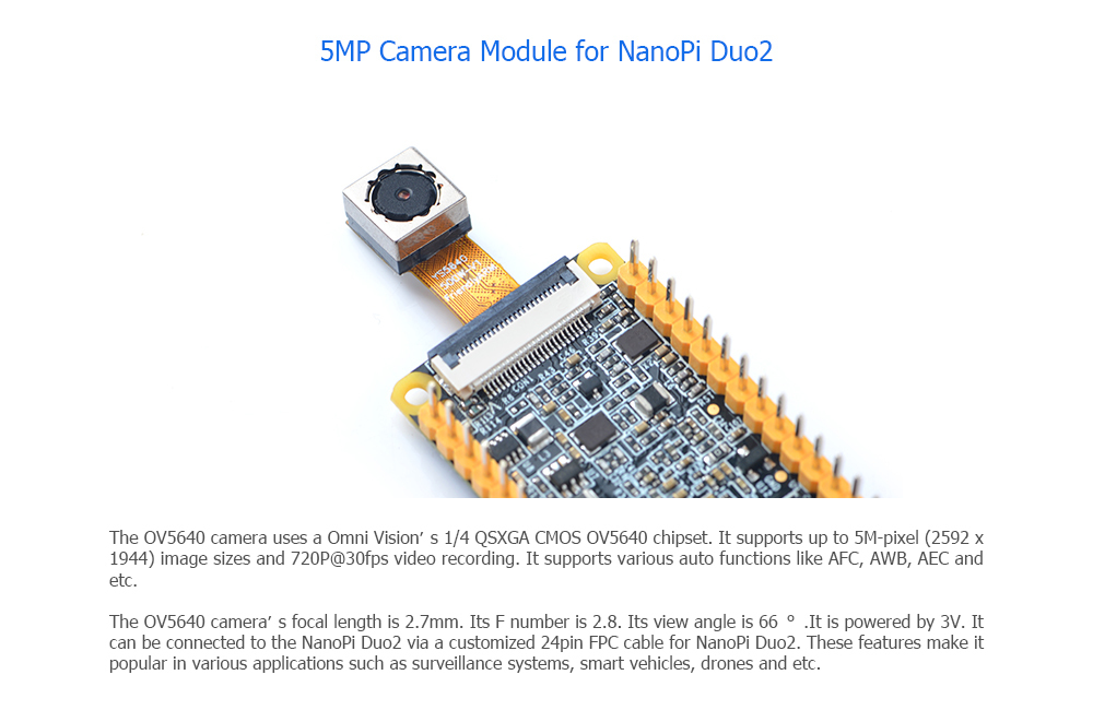 5MP modul kamery pro NanoPi Duo2
