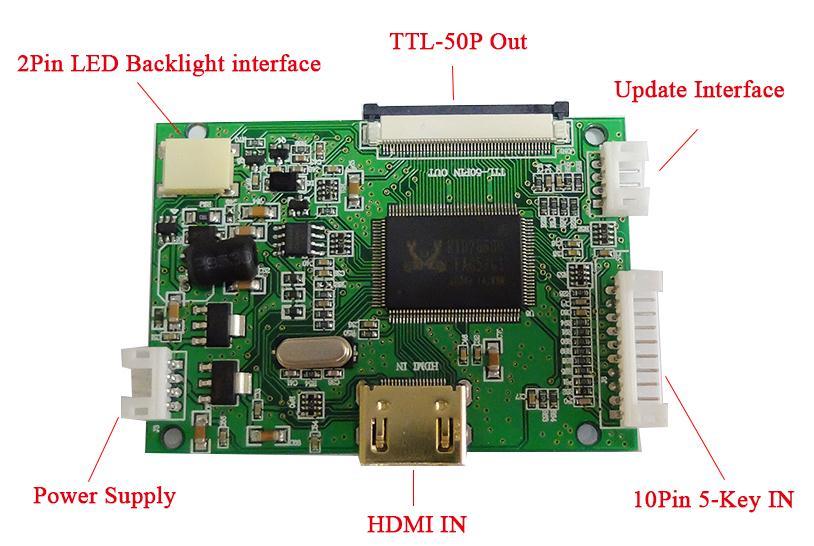 Neven - Elektronické součástky - Elektronický vývoj - Řidicí desky pro  displeje - PCB800168 ovládací deska pro TFT LCD displej