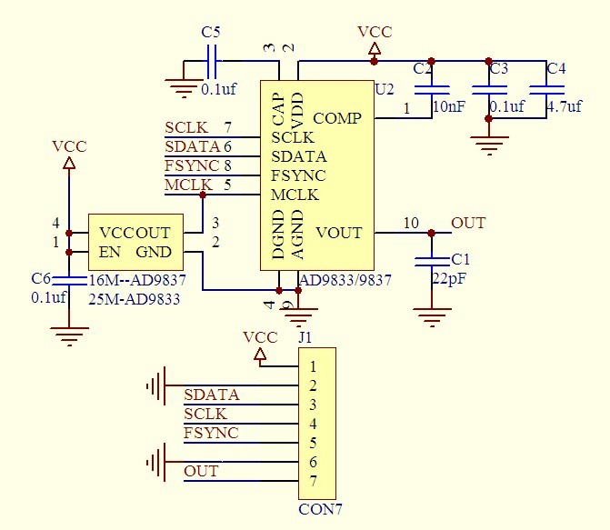 MN-9833 AD9833 generátor signálu DDS modul