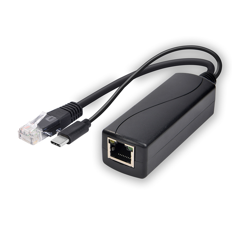 USB-C PoE Splitter 48V na 5V 2.4A pro mobilní telefony, tablety a notebooky