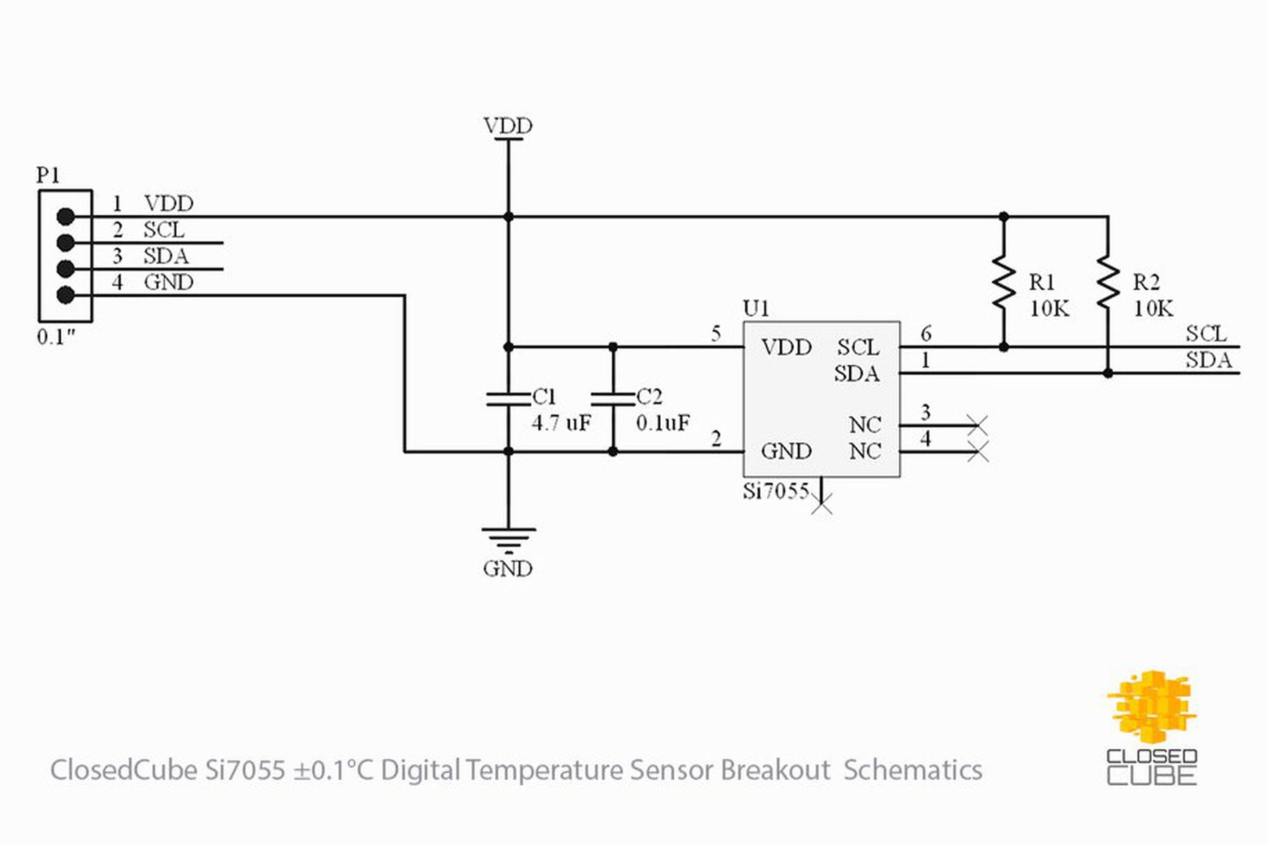 Si7055 digitální teplotní senzor ± 0,5 C (max)