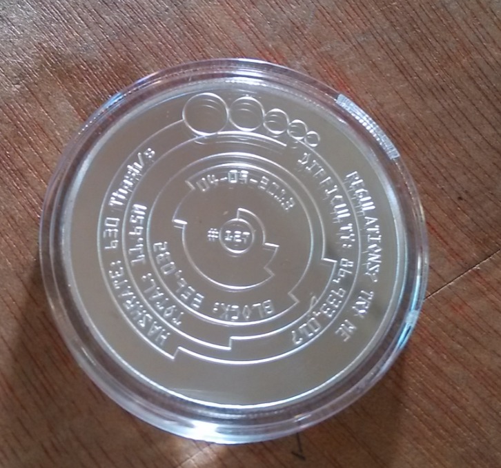 One bitcoin silver 40mm