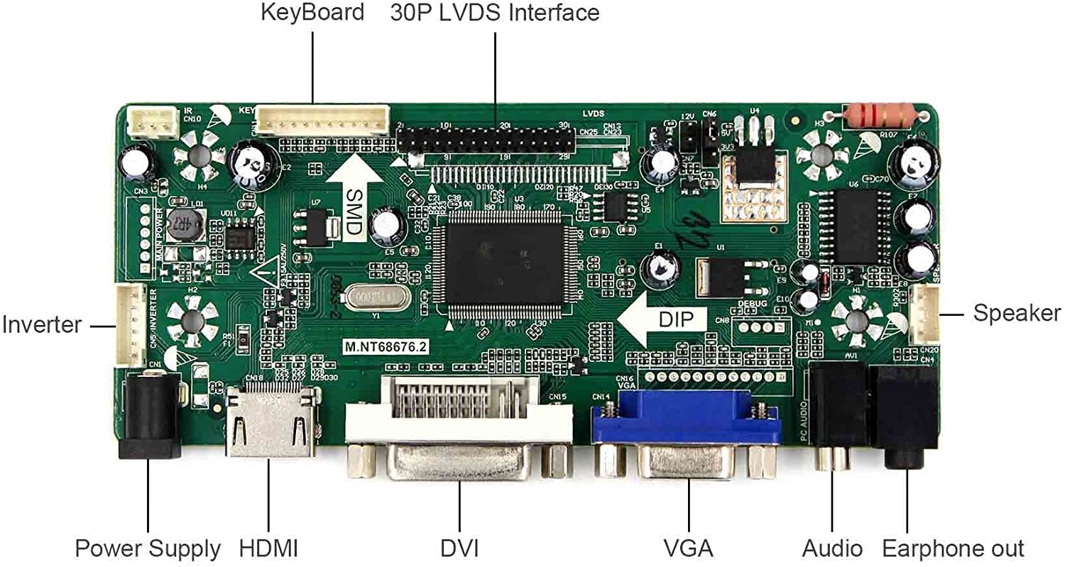 M.NT68676.3 univerzální řídící deska pro TFT LCD displeje
