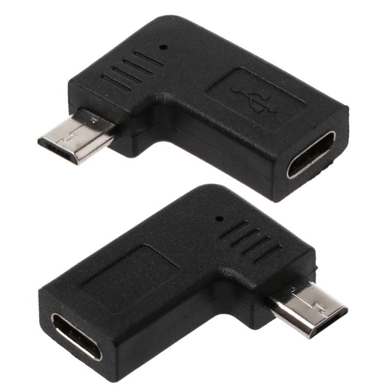 UC-213-RI USB C F na micro USB F zahnutý konektor, roh 90°