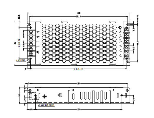 Průmyslový LED zdroj, 5V, 100W vnitřní