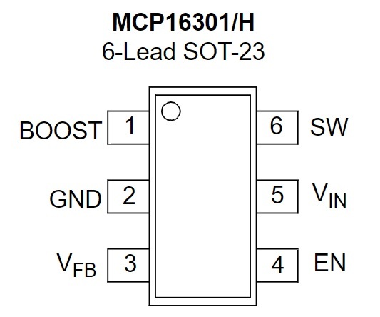 MCP16301T-E/CH napěťový regulátory napětí