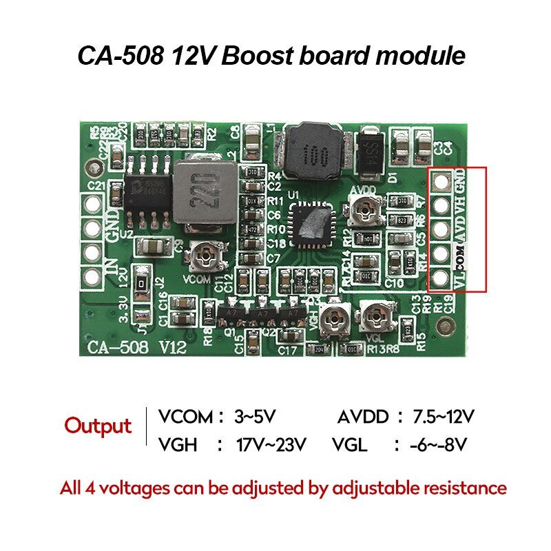 CA-508 boost modul napájení 12V TCON pro LCD obrazovky
