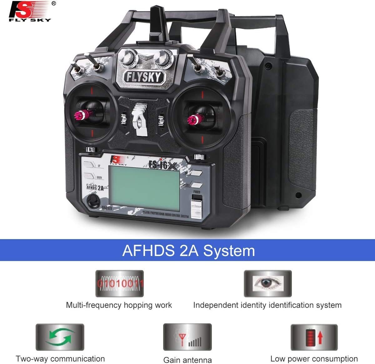 FlySky FS-I6 2.4GHz AFHDS vysílač 6CH+ přijímač iA6B - Mode2 