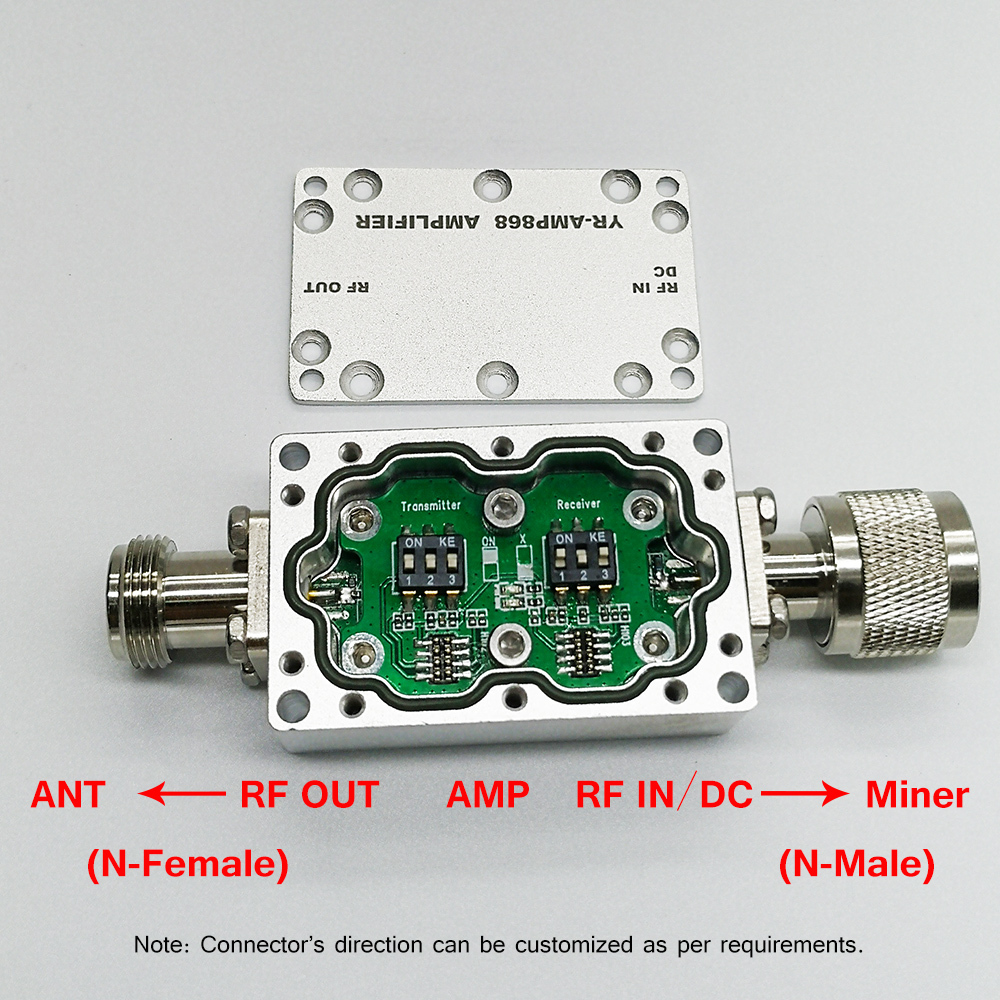 YR-AMP868 868MHz obousměrný zesilovač signálu LoRa, voděodolný