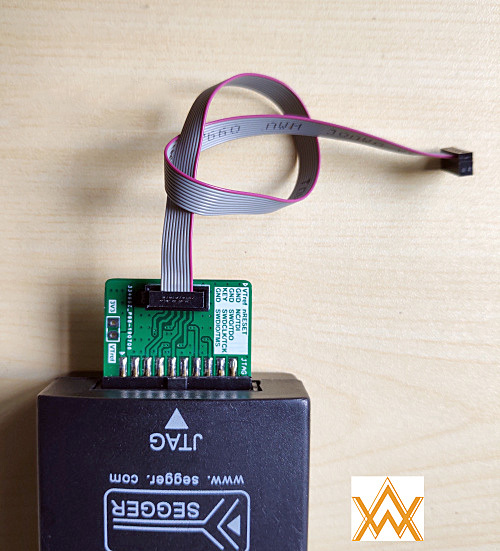 JTAG 2.54 20pin na SWD 1.27 10pin adapter board s kabelem 1.27 mm
