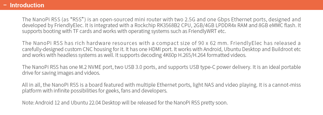 NanoPi R5S 4+16GB