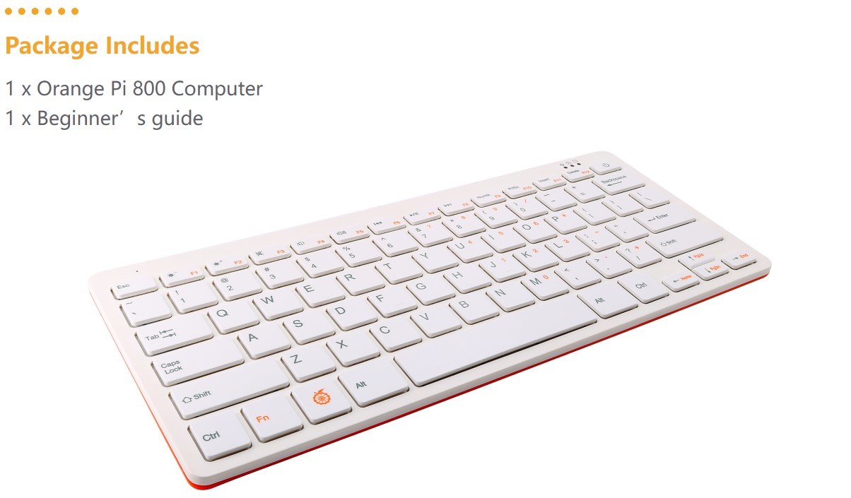 Orange Pi 800 mikropočítač-klávesnice