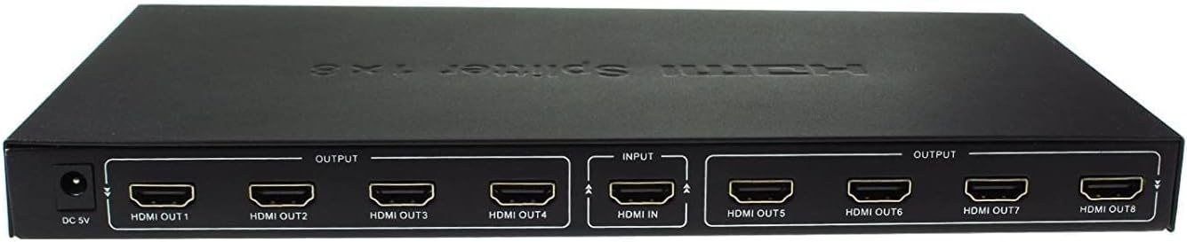 HDMI splitter 1-8 portů, kovový, bez napájecím adaptérem