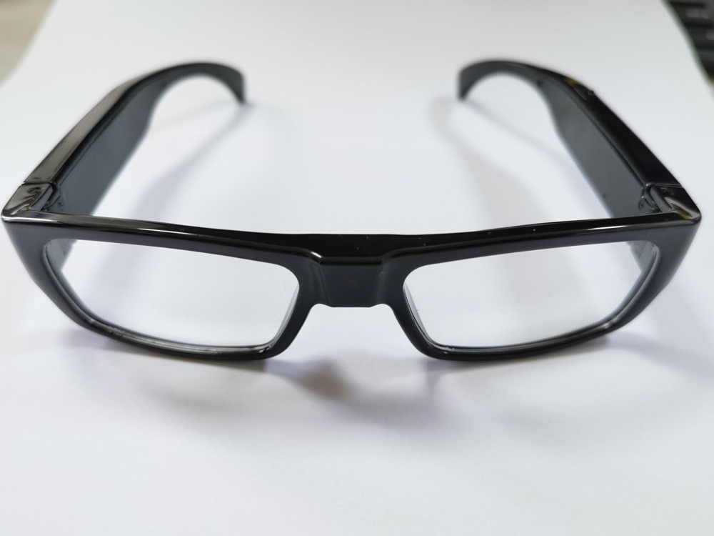 Brýle se skrytou HD kamerou - s průhlednými skly, kamera uprostřed