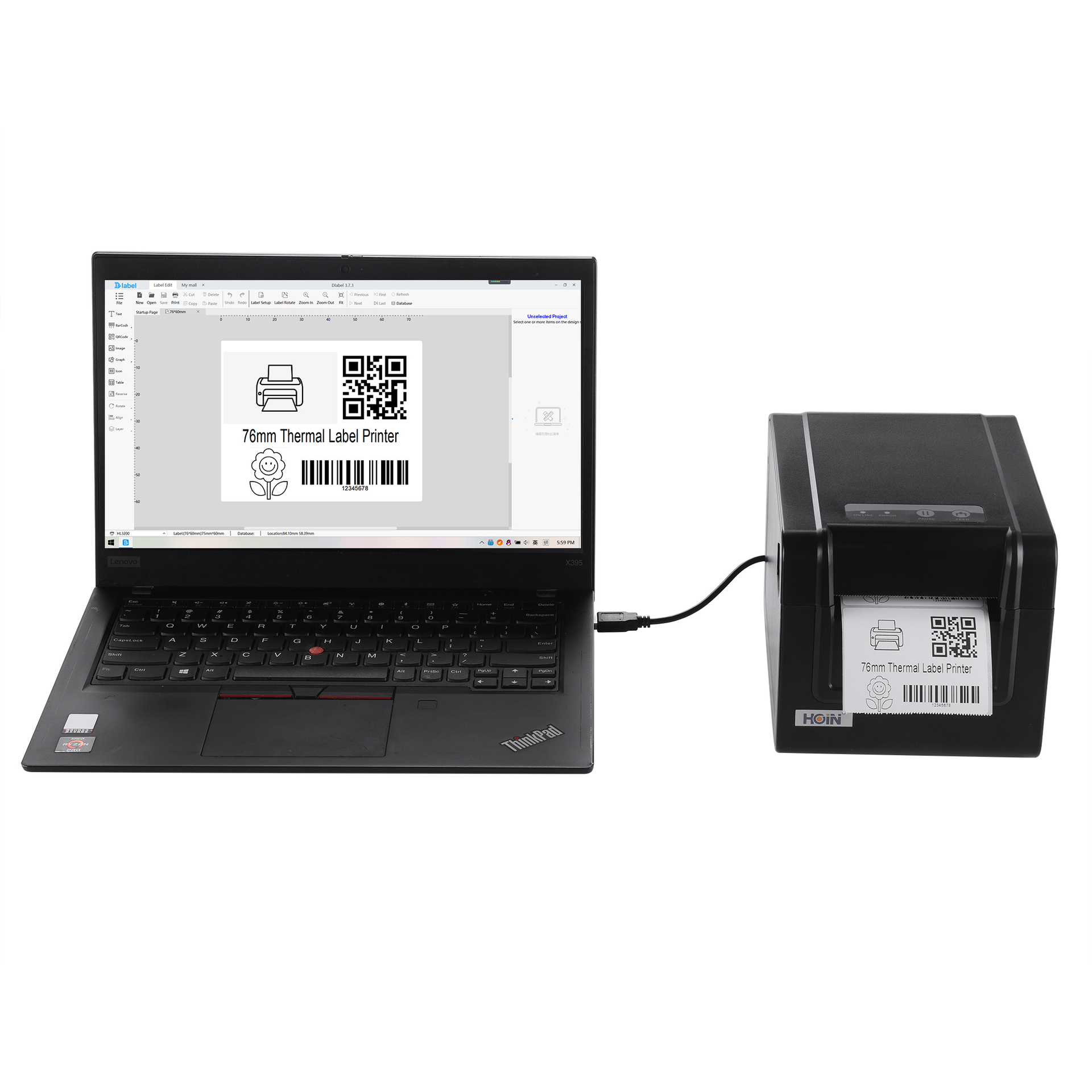 Tiskárna etiket a štítků HQ80 - termální a termotransferová