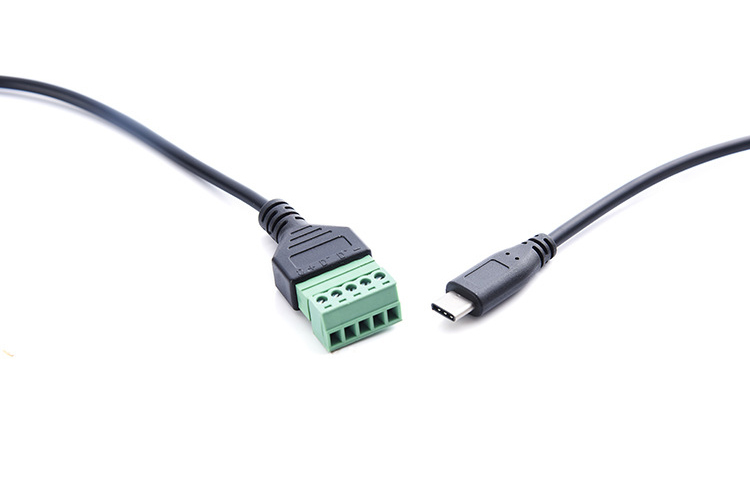 USB-C M na svorkovnice 5pin, šroubová svorka, kabel, 30cm