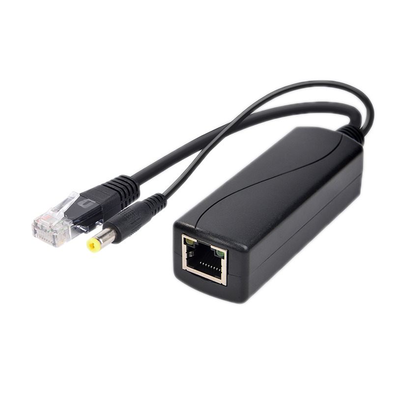 IEEE 802.3af Micro USB Active PoE Splitter 48V na 5V s jack konektor 5,5 x 2,1 mm