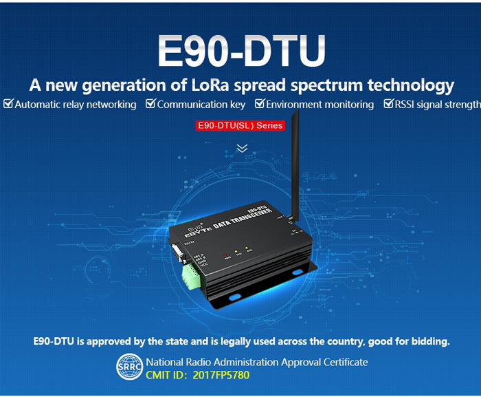 Série E90-DTU(SL) Nová generace technologií rozprostřeného spektra LoRa.