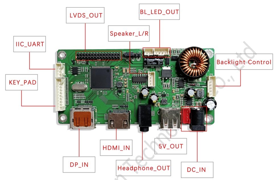 XY-RL6463_1H1DP1USB_V1.0 RTD2513 DP-HDMI to LVDS board