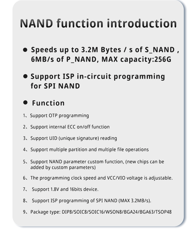 T48 EMMC-NAND FLASH univerzální programátor