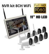 RGB-WBK820-D1/JWT 8CH IP 11" LCD kamerový bezdrátový set - NVR wifi kit + 8x IP 1080p wifi kamery sada