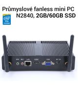 FMP06-N2830 průmyslové mini PC, 2GB RAM, 120GB SSD, fanless