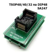 Testovací patice SMD 48pin TSOP48/40/32 na DIP48 SA247