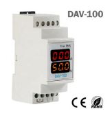 DAV-100 jednofázový LED ampérmetr a voltmetr DIN