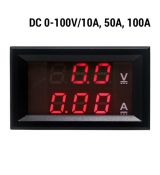Ampérmetr/voltmetr panelový YB27VA DC 0-100V
