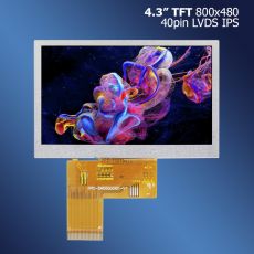 4.3" palcový TFT IPS displej 800x480 40pin