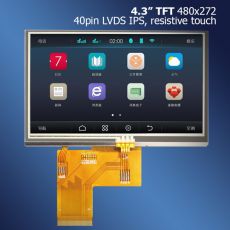 4.3" palcový TFT LCD displej 480x272 RT 40pin