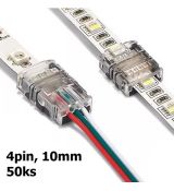 50ks 4pinový konektor pro 10mm LED RGB epoxy pásek 5050