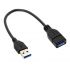 U3-026 USB 3.0 A (M) - USB3.0 A (F), 20cm, prodlužovací kabel