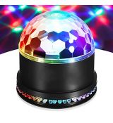 ES-01 RGB LED křišťálová koule, otočné světlo