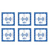 NFC nálepka tag 25x25mm, modré NFC logo