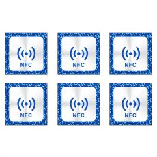 NFC nálepka tag 25x25mm, modré NFC logo