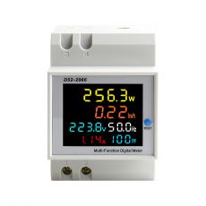D52-2066 Multifunkční měřič na lištu DIN s barevným displejem LCD
