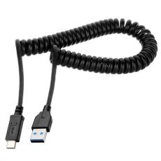 UC-318-BK USB 3.1 C/M - USB 2.0 A/M, černý, 3m, pružinový kabel copy